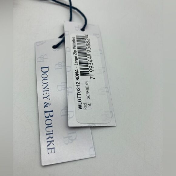 NWT Dooney & Bourke Tartan Large Zip Wristlet Red Color - Picture 11 of 11